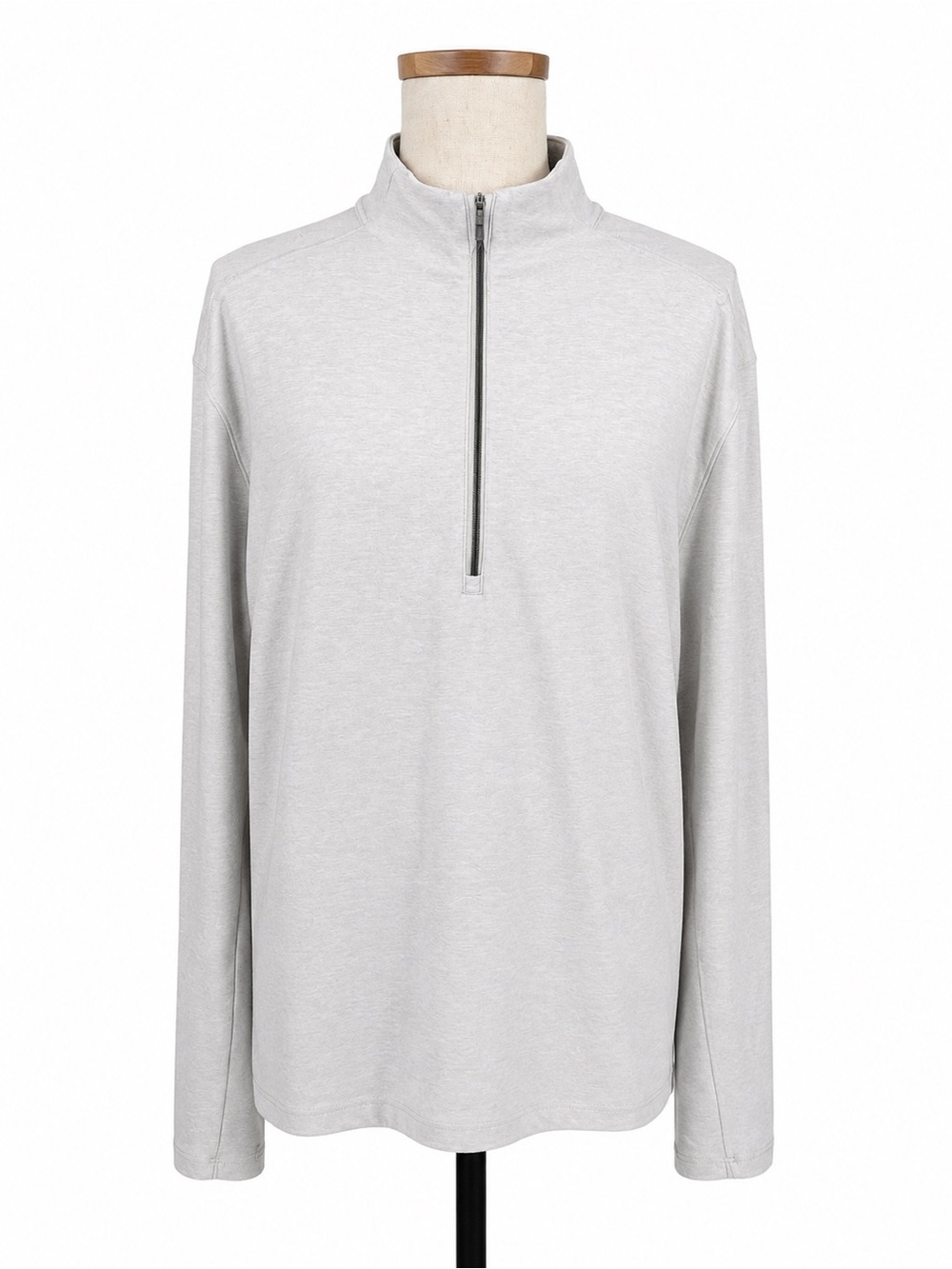 Lululemon Men’s XL Soft Jersey 1/4 Zip Pullover Light Gray Sweatshirt